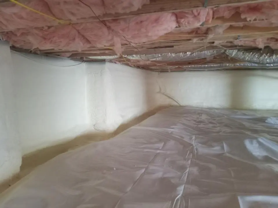 Crawl space encapsulation with closed-cell spray foam for Roof Leak Repair in Nampa