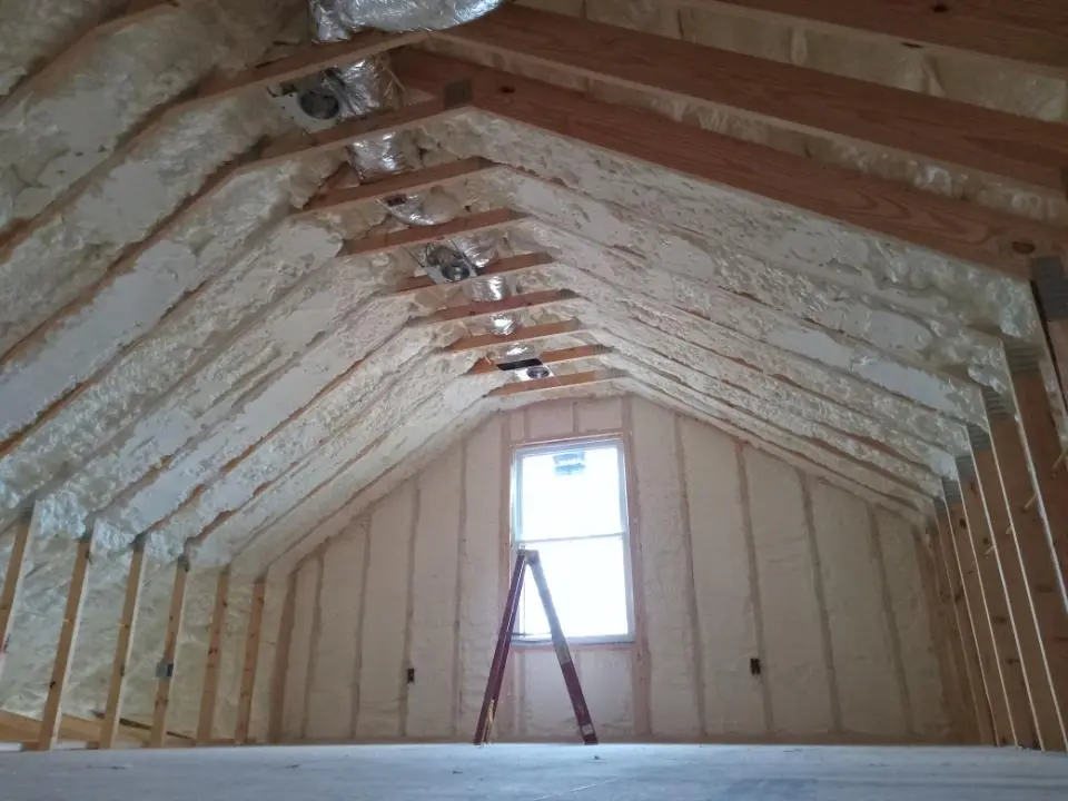 Spray foam roofing application for Crawl Space Insulation project in Nampa